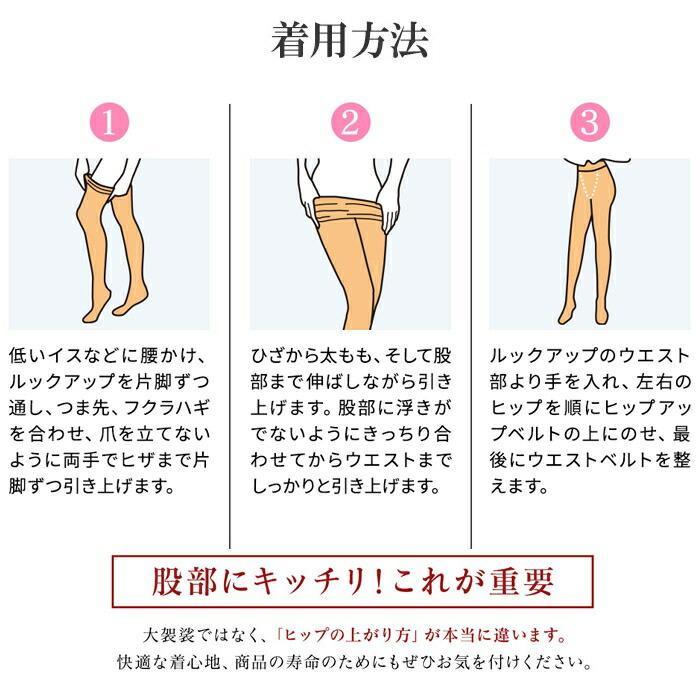 着圧タイツ 補正下着 イタリア製( M・L・LL) ヒップアップ 直ばき 2メ