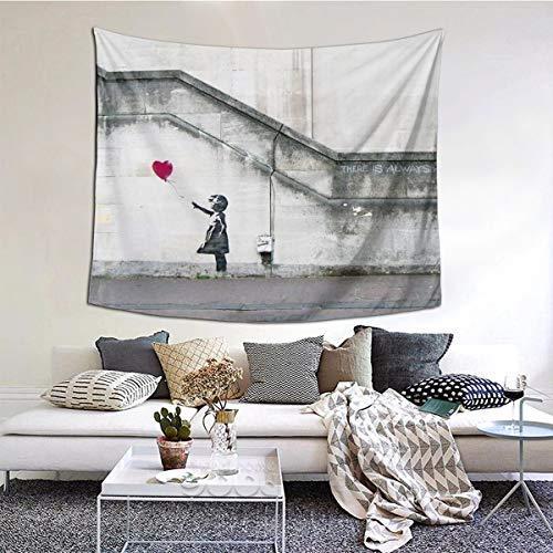タペストリー バンクシー 女の子 赤い風船 壁掛け壁画 壁掛け 装飾布 インテリア 窓 ウォールアート 布ポスタ