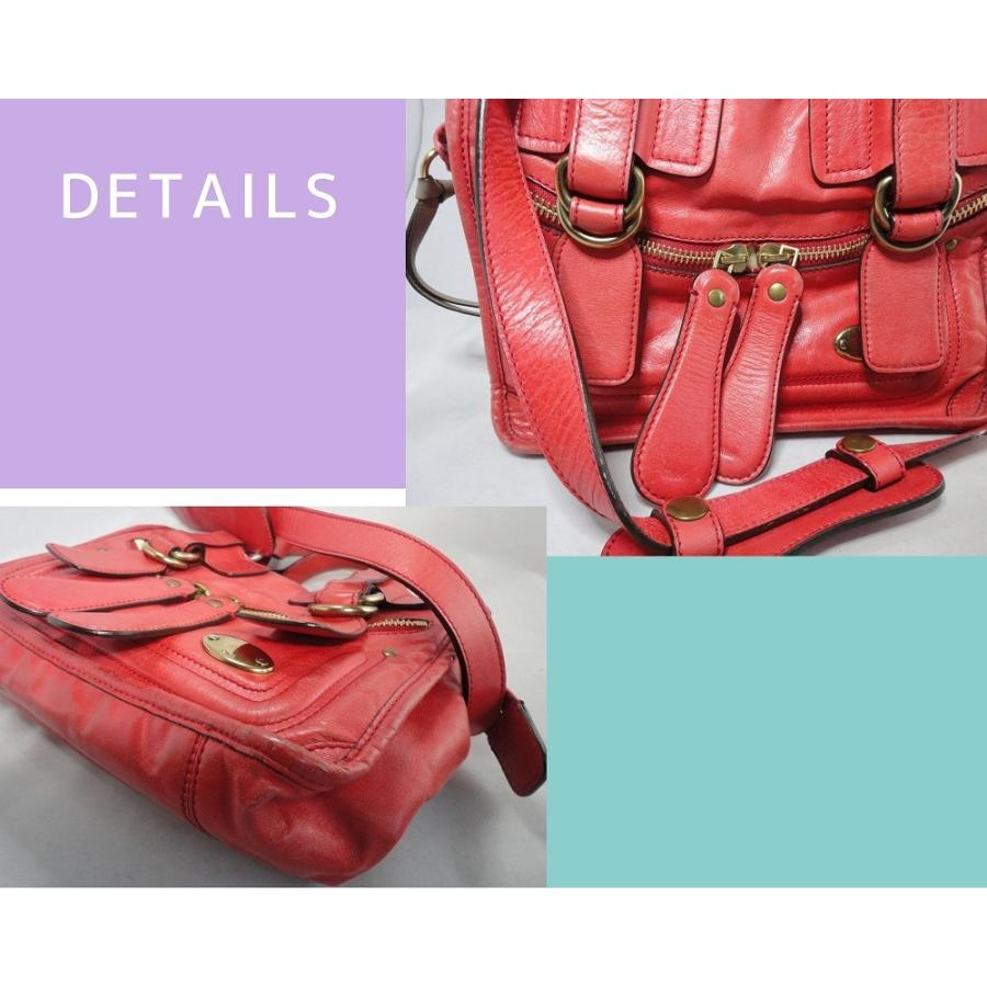クロエ 2way ショルダー ハンド  バッグ レザー 本革 レッド 赤 鞄 Chloe（クロエ） ハンドバッグ CHLOE 2wayハンドバッグ 赤 レザー