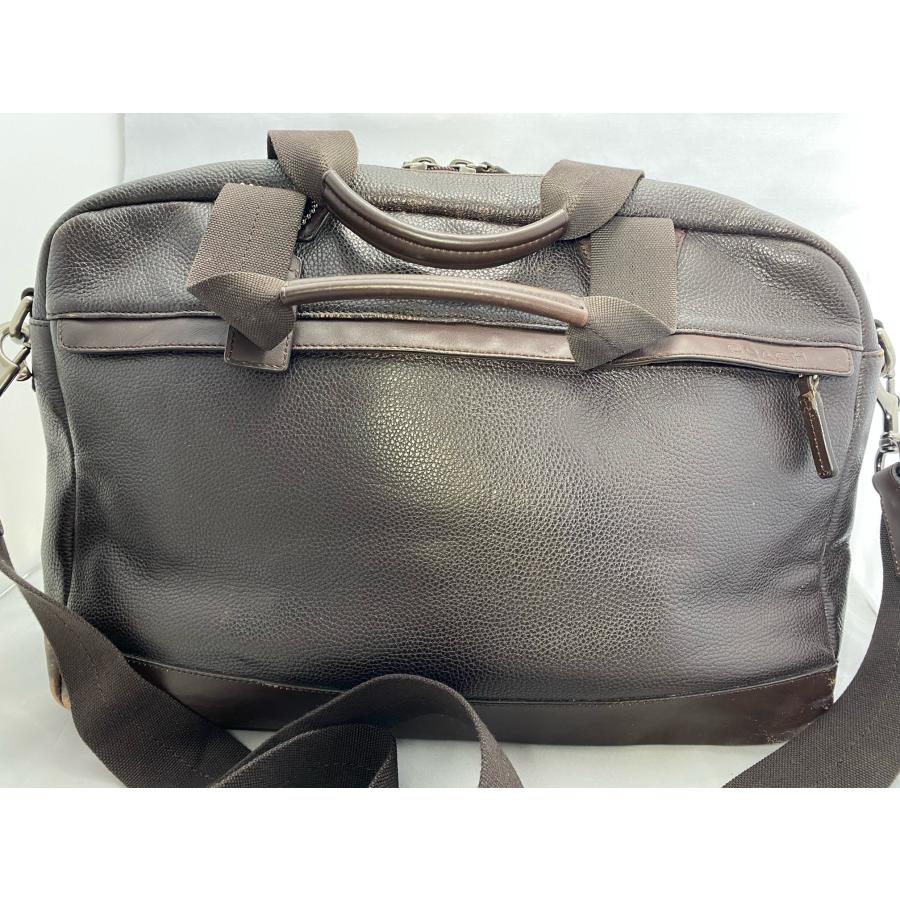 COACH（コーチ） メッセンジャーバッグ茶レザー【中古】ビジネスバッグ