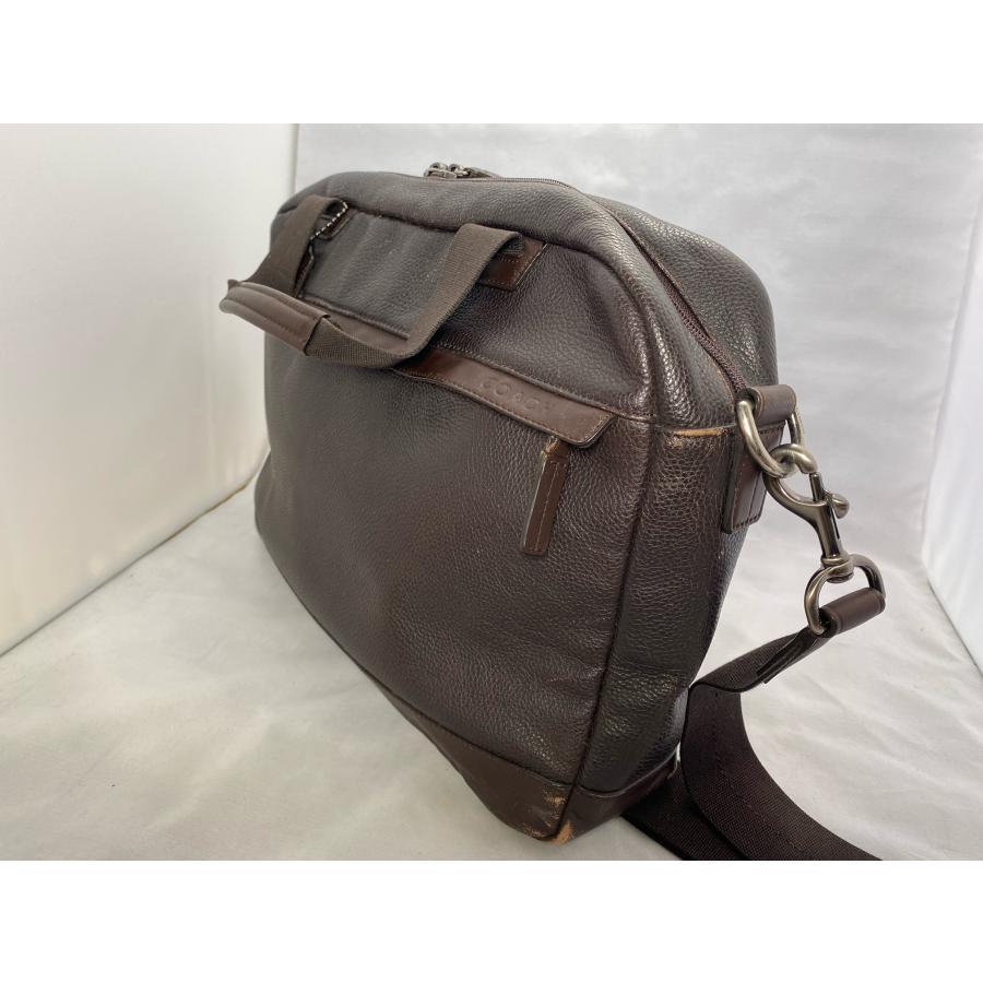COACH（コーチ） メッセンジャーバッグ茶レザー【中古】ビジネスバッグ
