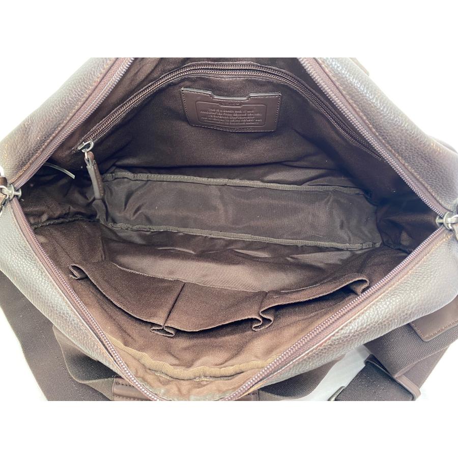 COACH（コーチ） メッセンジャーバッグ茶レザー【中古】ビジネスバッグ