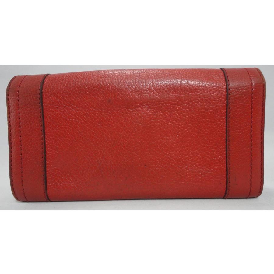 Chloe 長財布 新品未使用 Chloe（クロエ） 長財布 ジップ長財布 レザー 赤 中古 送料無料 used