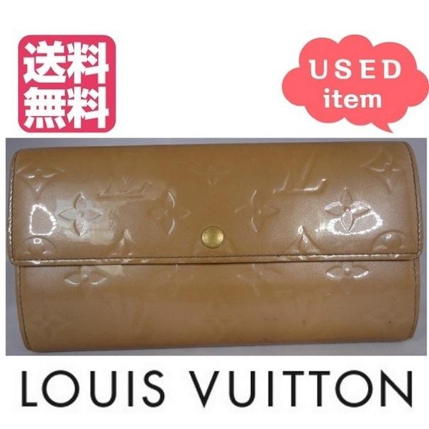 ルイヴィトン 長財布 LOUIS VUITTON 財布　ベージュ　ヴェルニ ルイヴィトンLOUIS VUITTON モノグラム ヴェルニ ジップ長財布