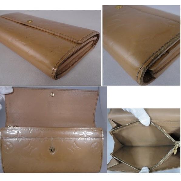 ルイヴィトン 長財布 LOUIS VUITTON 財布　ベージュ　ヴェルニ ルイヴィトンLOUIS VUITTON モノグラム ヴェルニ ジップ長財布