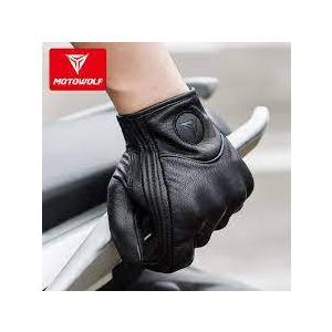 MOTOWOLF 本革 レザーグローブ 羊革 3ジーズン 防風 タッチスクリーン