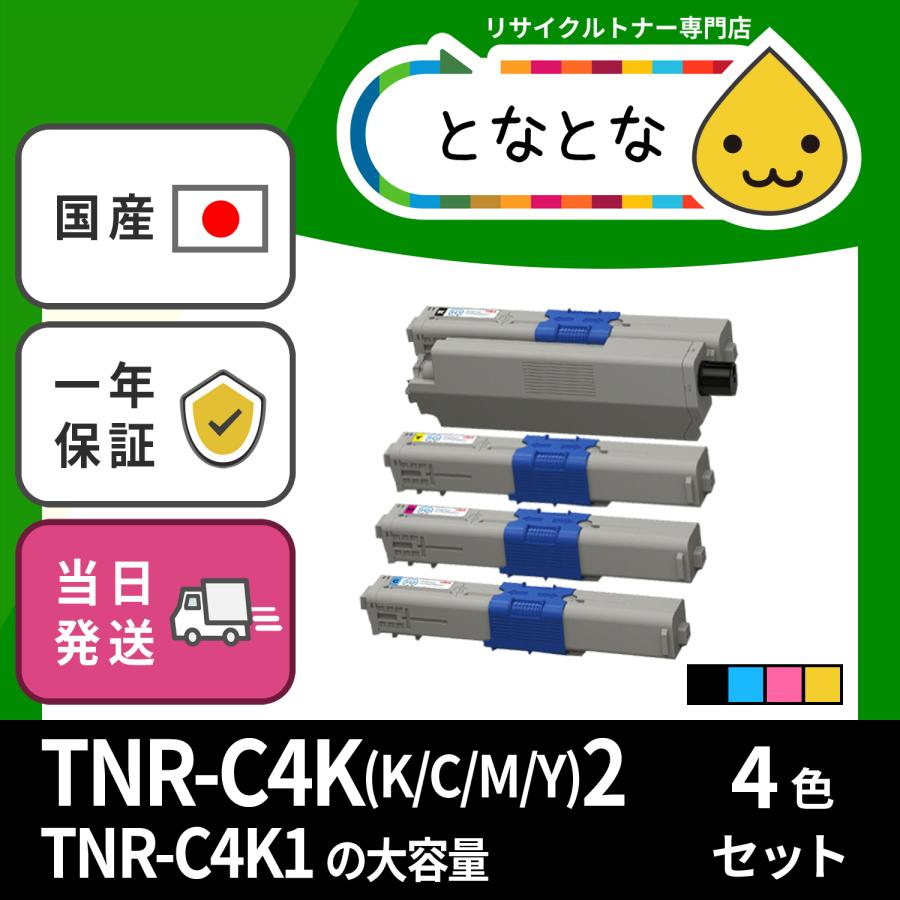 TNR C4K K2 C2 M2 Y2 4色セット リサイクルトナー 機種に注意 Cdn