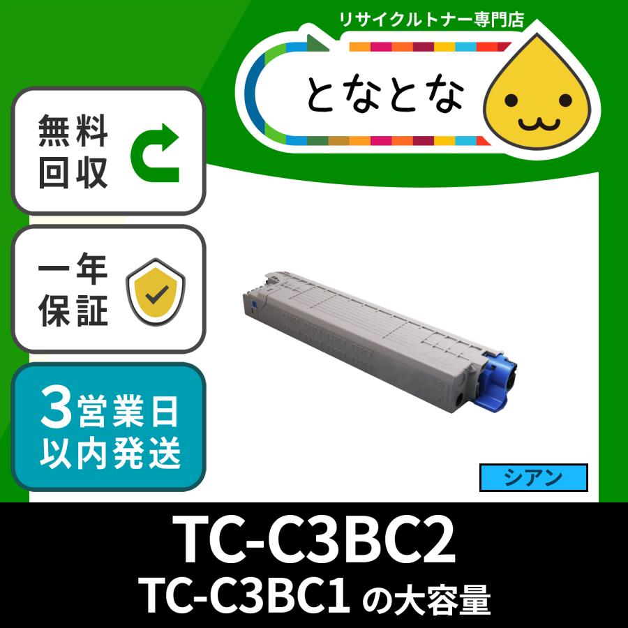 TC-C3BC2 シアン TC-C3BC1の大容量 リサイクルトナー 機種注意 C835dnw