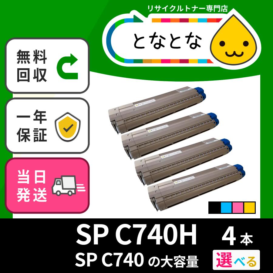 SP C740H (選べる4色セット) リサイクルトナー RICOH SP C740 /SP C750