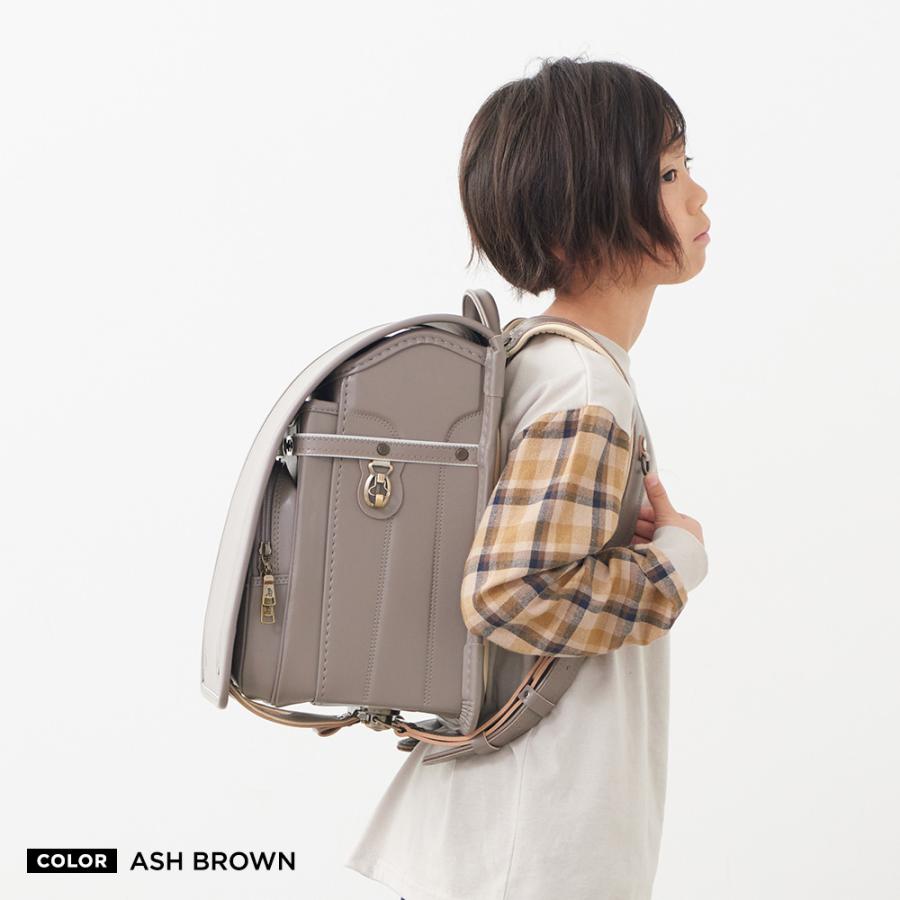 ランドセル 男の子 女の子 2027年 アッシュアンジェアンティーク 小学生 小学校 入学 人気 おすすめ 国内 A4 フラットファイル 堀江鞄製造 ラン活 日本製 手作りの画像