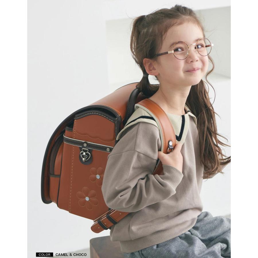 ランドセル 女の子 2024　A4 フラットファイル キュートな花柄モチーフ　堀江鞄 テイジンエアリー