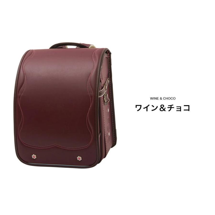 ランドセル 女の子 2024　A4 フラットファイル キュートな花柄モチーフ　堀江鞄 テイジンエアリー