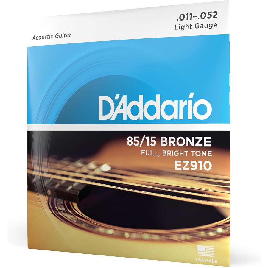 ダダリオ D'Addario EZ910 Light アコースティックギター弦 85/15アメリカンブロンズ .011-.052（Yahoo!・ランクアップ本店）