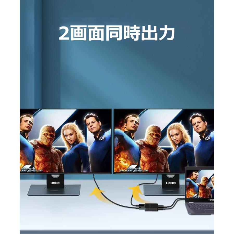 HDMI 分配器 2出力 1入力2出力 同時出力 2出力同時 スプリッター 4K PS4 PS5 Switch｜rank-up｜07