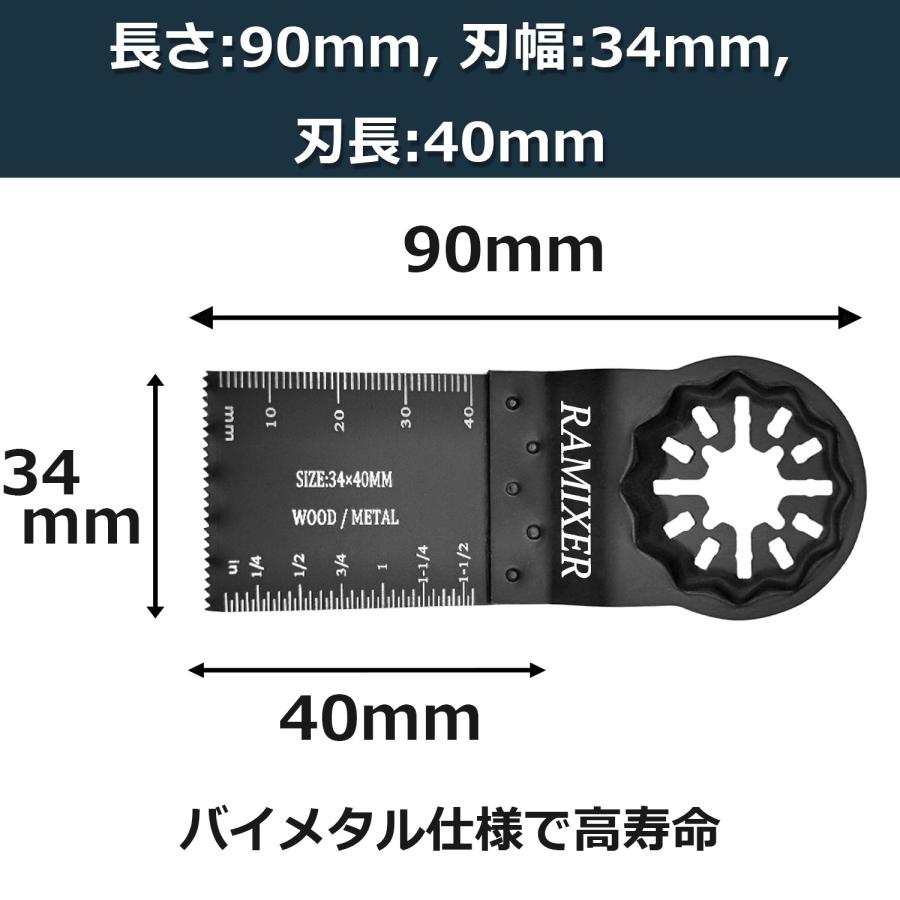 マルチツール 替刃 スターロック 対応 カットソー バイメタル(BIM) ブレード 10枚セット マキタ ボッシュ bosch 日立 互換品 金属用｜rank-up｜05