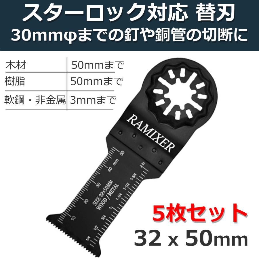 RAMIXER マルチツール 替刃 スターロック 金属 木材用 5枚セット RAMIXER マルチツール 替刃 スターロック 金属 木材用 5枚セット