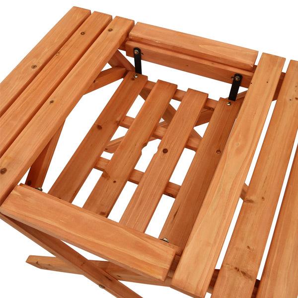 杉材BBQテーブル＆ベンチセット ミニ コンロスペース付 16817 BBQ