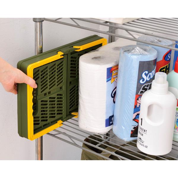 累計販売数10万個突破！】 ハンドル付き折りたたみコンテナボックス