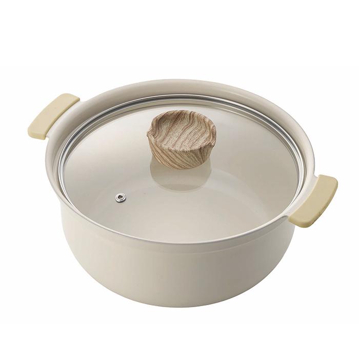 Kakusee（カクセー） 正規販売店 送料無料 セラミック深型両手鍋 24cm