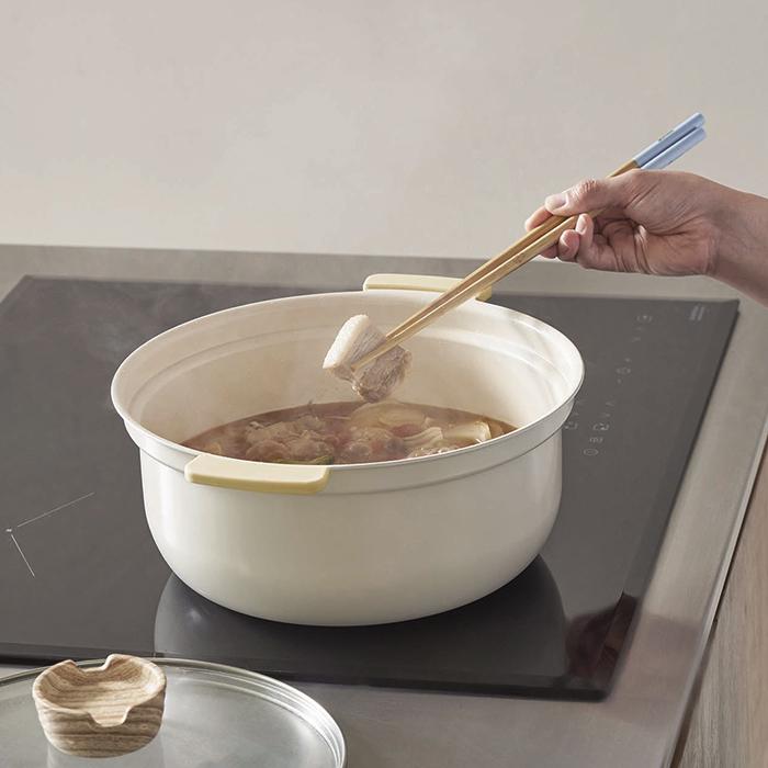 Kakusee（カクセー） 正規販売店 送料無料 セラミック深型両手鍋 24cm