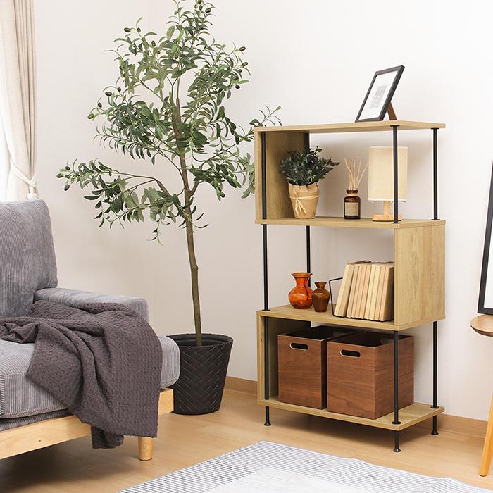 EZBOツイストロックS型ディスプレイラック4段 OAK 71877