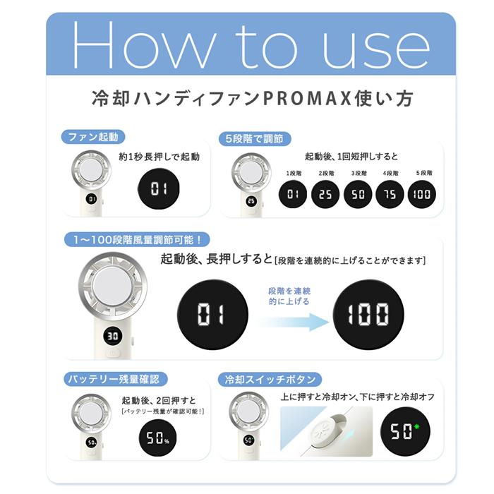 CICIBELLA 【在庫限り！2個セット】冷却ハンディファン PROMAX
