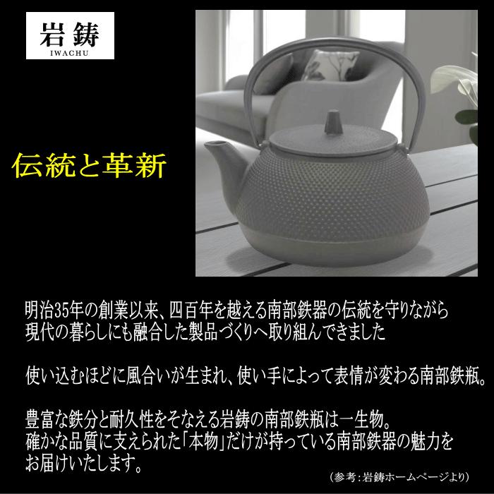 岩鋳（IWACHU） お中元ラッピング無料 南部鉄器 鉄瓶 急須 0.65L 5型