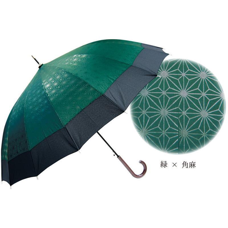 名古屋帯 緑色 和風模様 和傘 下駄 チェック 和柄テキスタイル三つ折りたたみ傘-新奇小紋／翠鱗白龍