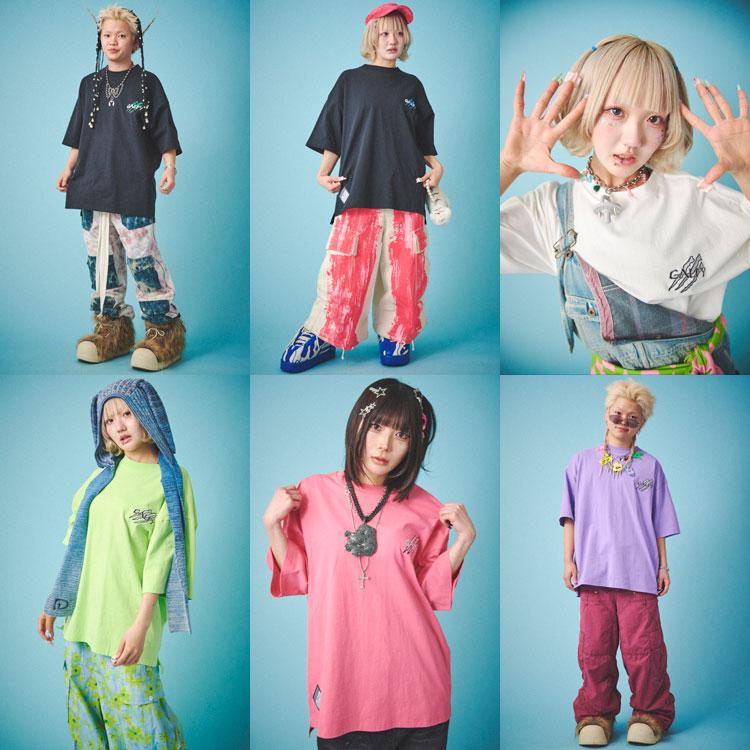 GALFY オーバーサイズ 半袖 Tシャツ WILDDOGS 刺しゅう ガルフィー
