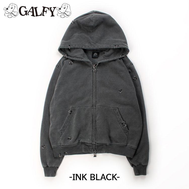GALFY（ガルフィー） バチバチピアスパーカー 長袖 裏毛 スウェット