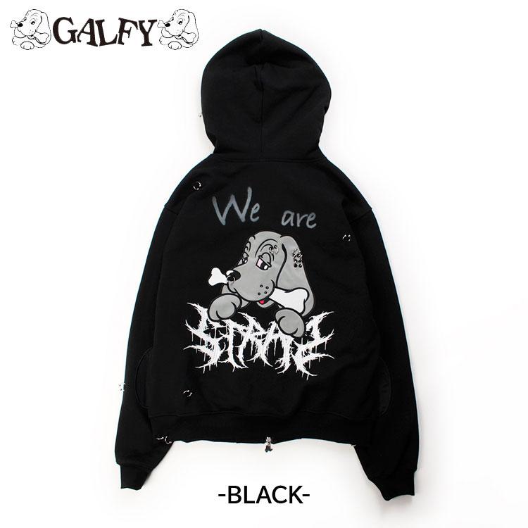 GALFY（ガルフィー） バチバチピアスパーカー 長袖 裏毛 スウェット