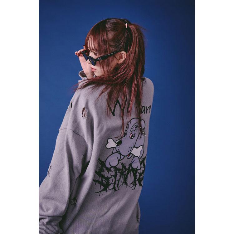 GALFY（ガルフィー） ババチバチピアスニット ピアス 長袖 ニット