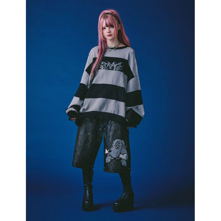 GALFY（ガルフィー） ババチバチピアスニット ピアス 長袖 ニット 