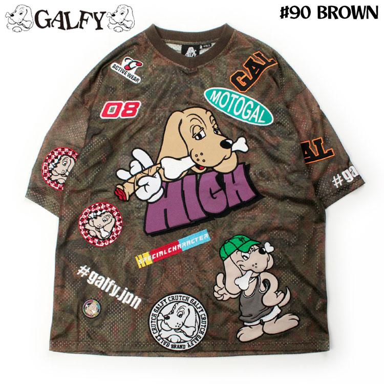 GALFY（ガルフィー） ワッペンだらけでハイになってる 半袖Tシャツ