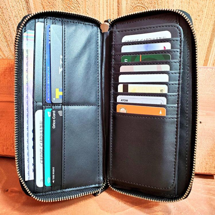 シープスキン ロングウォレット 長財布 羊革 財布 ダブルラウンド