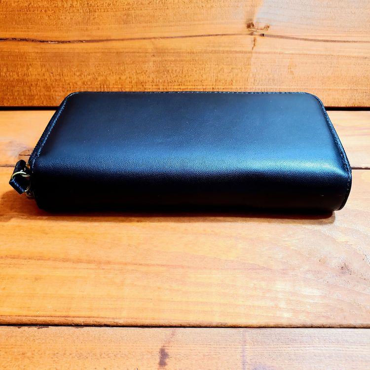 美品 Y's ワイズ ラウンドジップ タッセル ロングウォレット ブラック シープスキン ロングウォレット 長財布 羊革 財布 ダブルラウンド