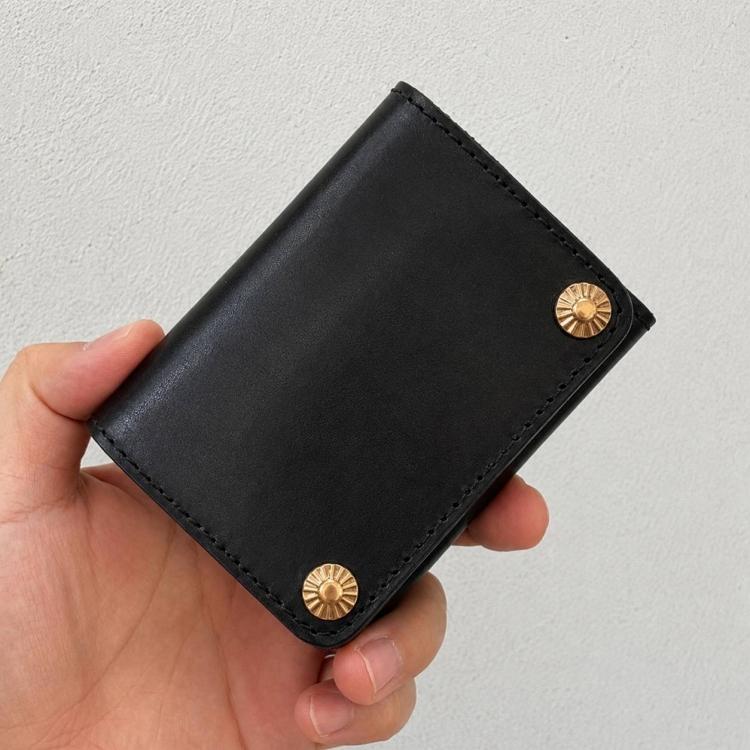 栃木レザー 二つ折り財布 コンパクトウォレット トラッカーウォレット