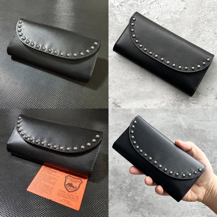 使いやすいサイズ 日本製 栃木レザー 財布 USAスタッズ アメリカ製