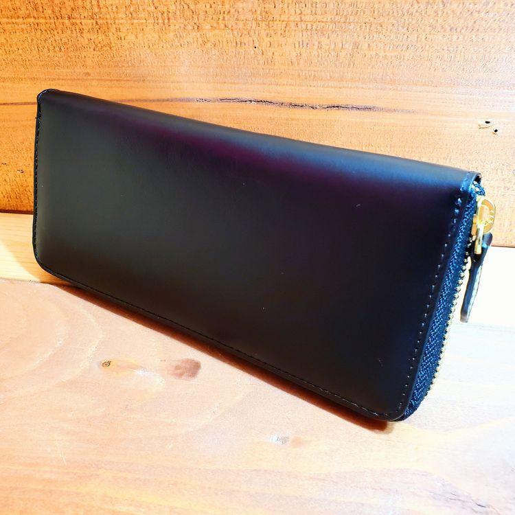 ラウンドファスナー 長財布 牛ヌメ革 ロングウォレット 財布 本革