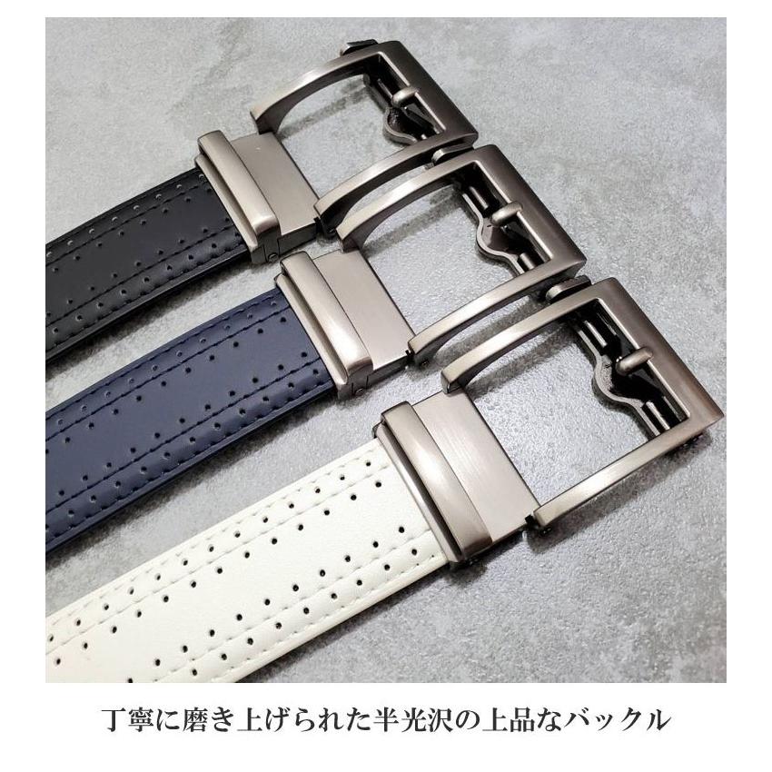 キーリット ベルト ゴルフ おしゃれ パンチング加工 ゴルフベルト 合成
