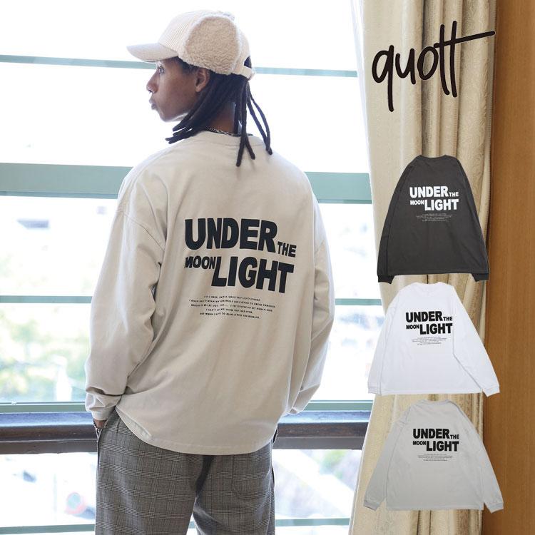 QUOLT 長袖Tシャツ ロンティー クルーネック ワイド Tシャツ 長袖 Tシャツ 狼 プリントTEE ユニセックス クオルト HIDDEN-WOLF TEE アウトドア キャンプ フェス プレゼント 901t-1895 quolt（クオルト） 長袖Tシャツ ロンティー クルーネック ワイド T