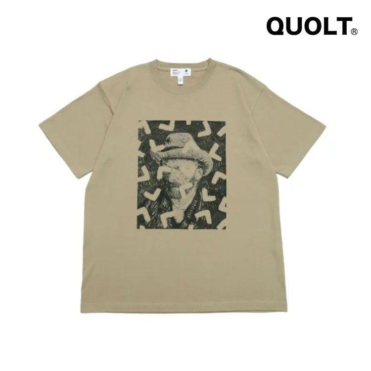 QUOLT 半袖 GOGH Tシャツ クオルト メンズTEE 半袖Tシャツ SAND-BEIGE ベージュ 綿100% M L XL 通勤 通学 旅行 アウトドア キャンプ フェス プレゼント｜rankutsudou｜03