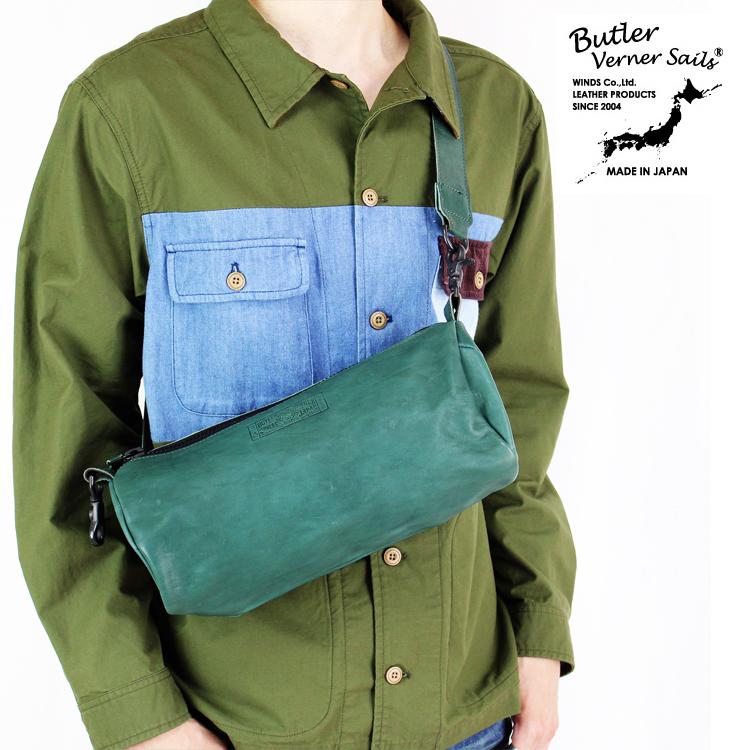 ロール ショルダーバッグ 日本製 馬革 斜めがけ ドラム 国産 ホース