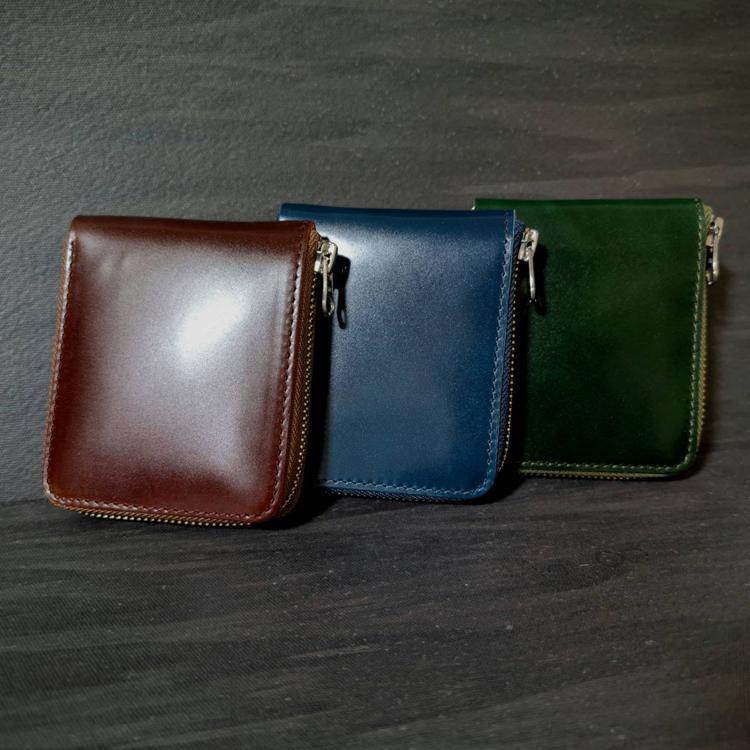 正規品 日本製】新喜皮革 コードバン レザー ラウンドジップ