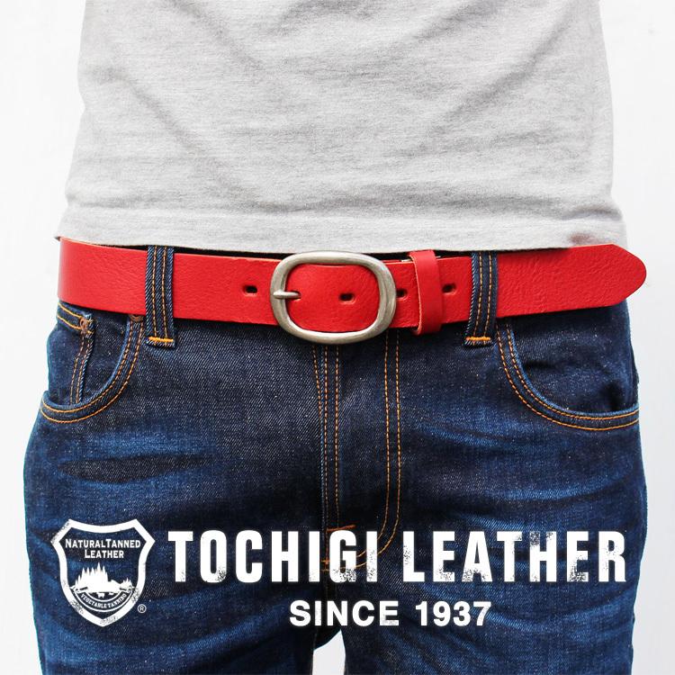 栃木レザー 日本製 レディース ベルト シュリンクレザー オーバル