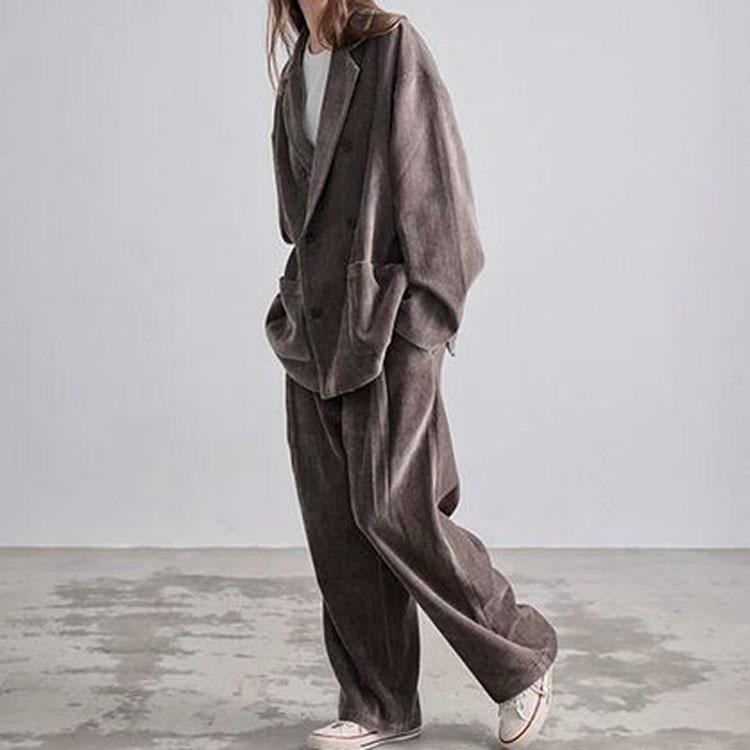 Revo. 【セットアップ可】 シェニール織り 2タック ワイド ストレート