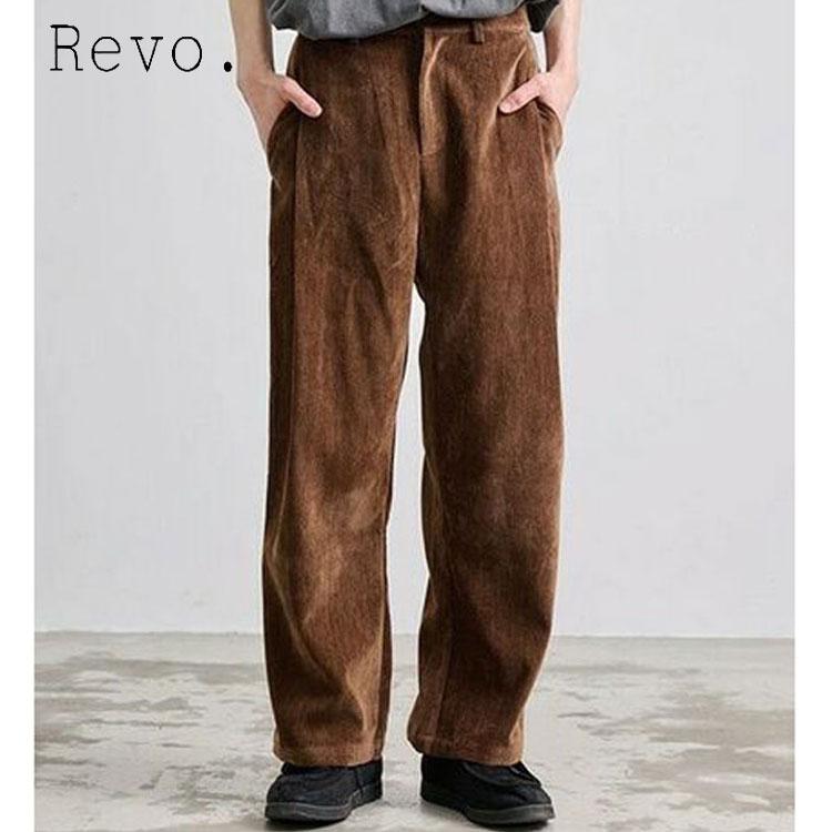 Revo. 【セットアップ可】 シェニール織り 2タック ワイド ストレート