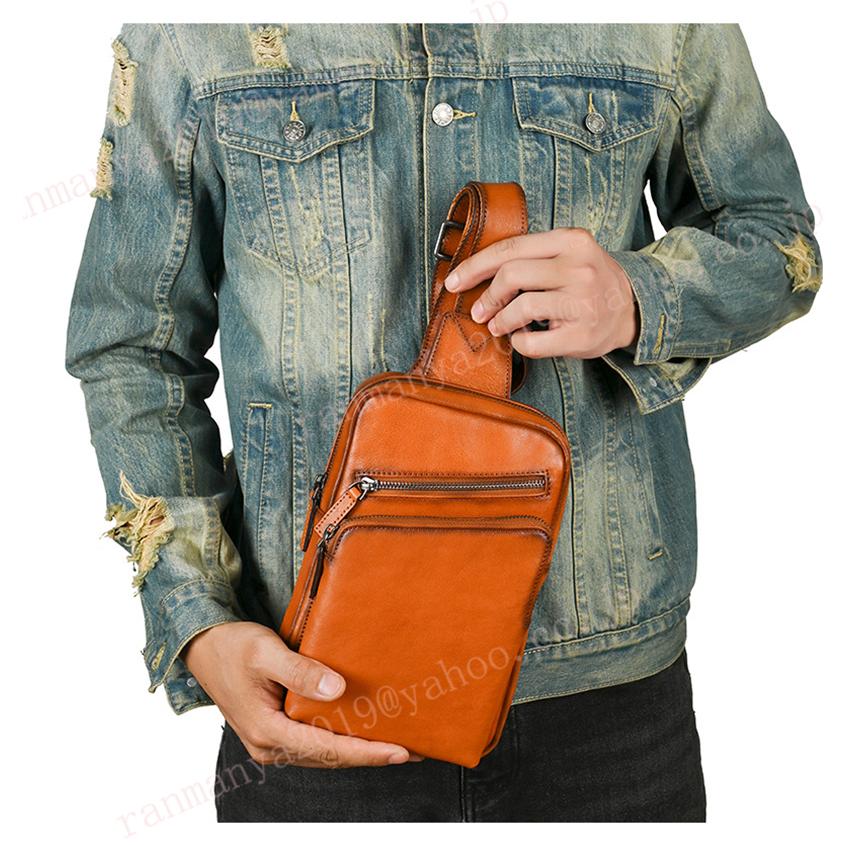 メンズバッグ ショルダーバッグ 大容量 本革 ボディバッグ 斜めがけ