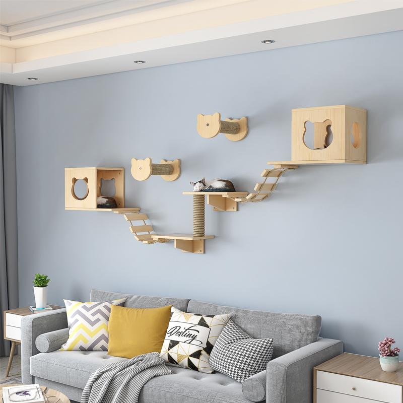 キャットタワー 猫ベッド 宇宙カプセル 壁掛け スペースセービング