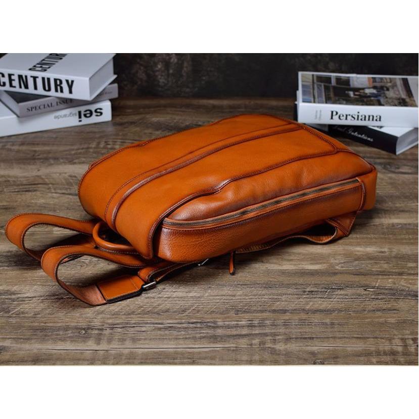 ☆新品☆ ヌメ革 ビジネスリュック 本革 デイバッグ メンズバッグ